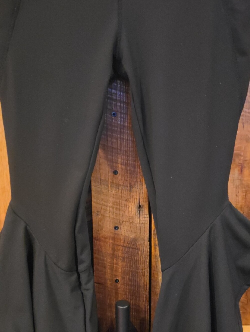 128p A Rare Bird Black Ruffle Flare Pants  Statement Bootcut - Picture 4 of 9